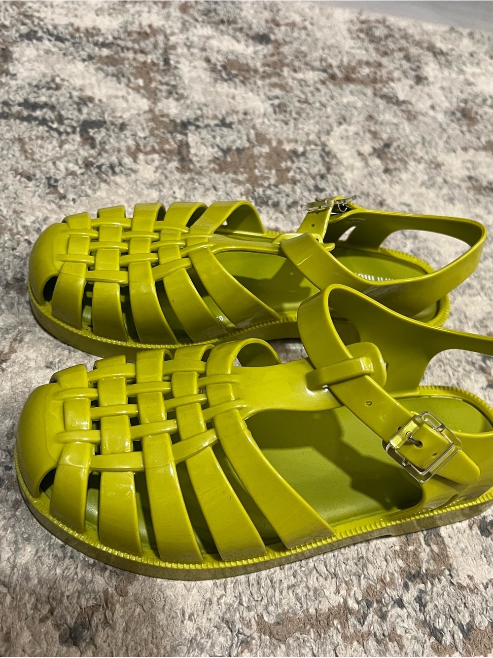 Mini Melissa Pea Green Jelly Woven Sandals; size 13 - Picture 3 of 5